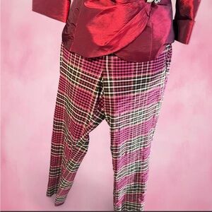 Cato Pink and Black Plaid Pants